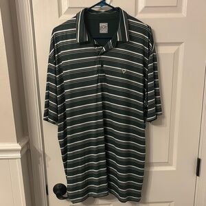 Callaway Men's Green Striped Polo Shirt